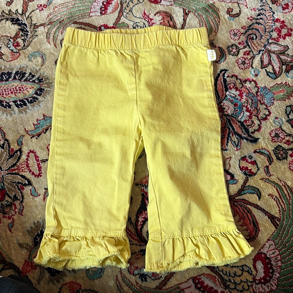 Il gufo yellow bell bottoms size 9 mos